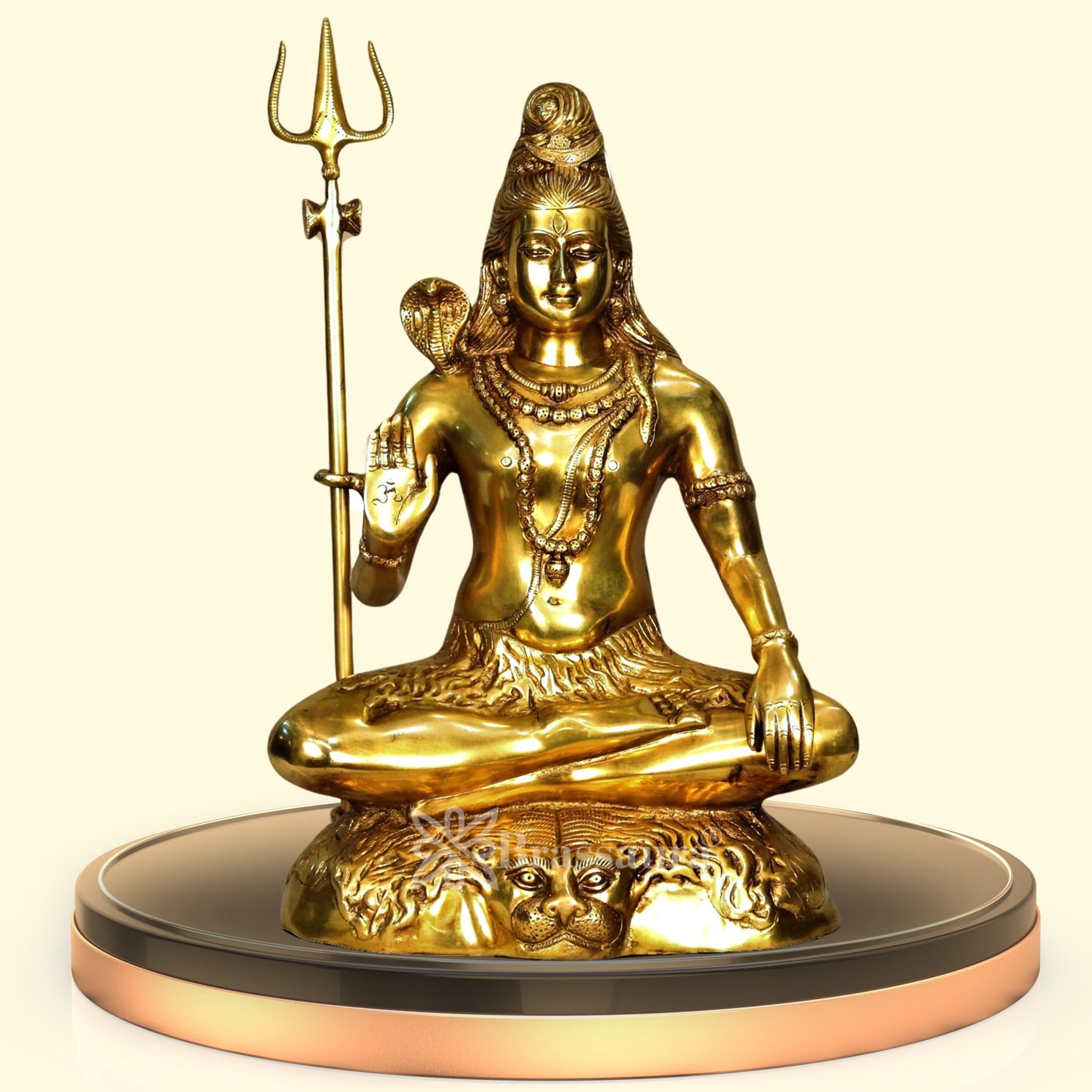 Brassaura™ Brass Lord Shiva Idol – Height 22 Inches & Weight 17 Kgs | Hindu Devotional Décor