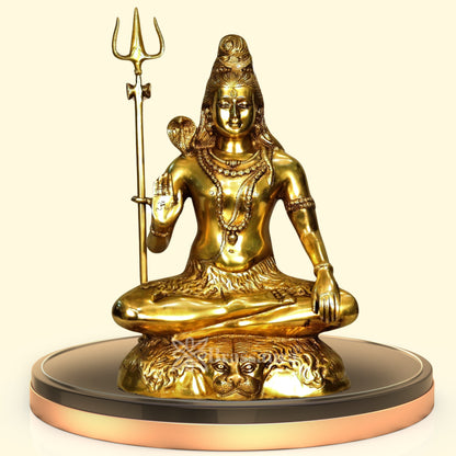 Brassaura™ Brass Lord Shiva Idol – Height 22 Inches & Weight 17 Kgs | Hindu Devotional Décor