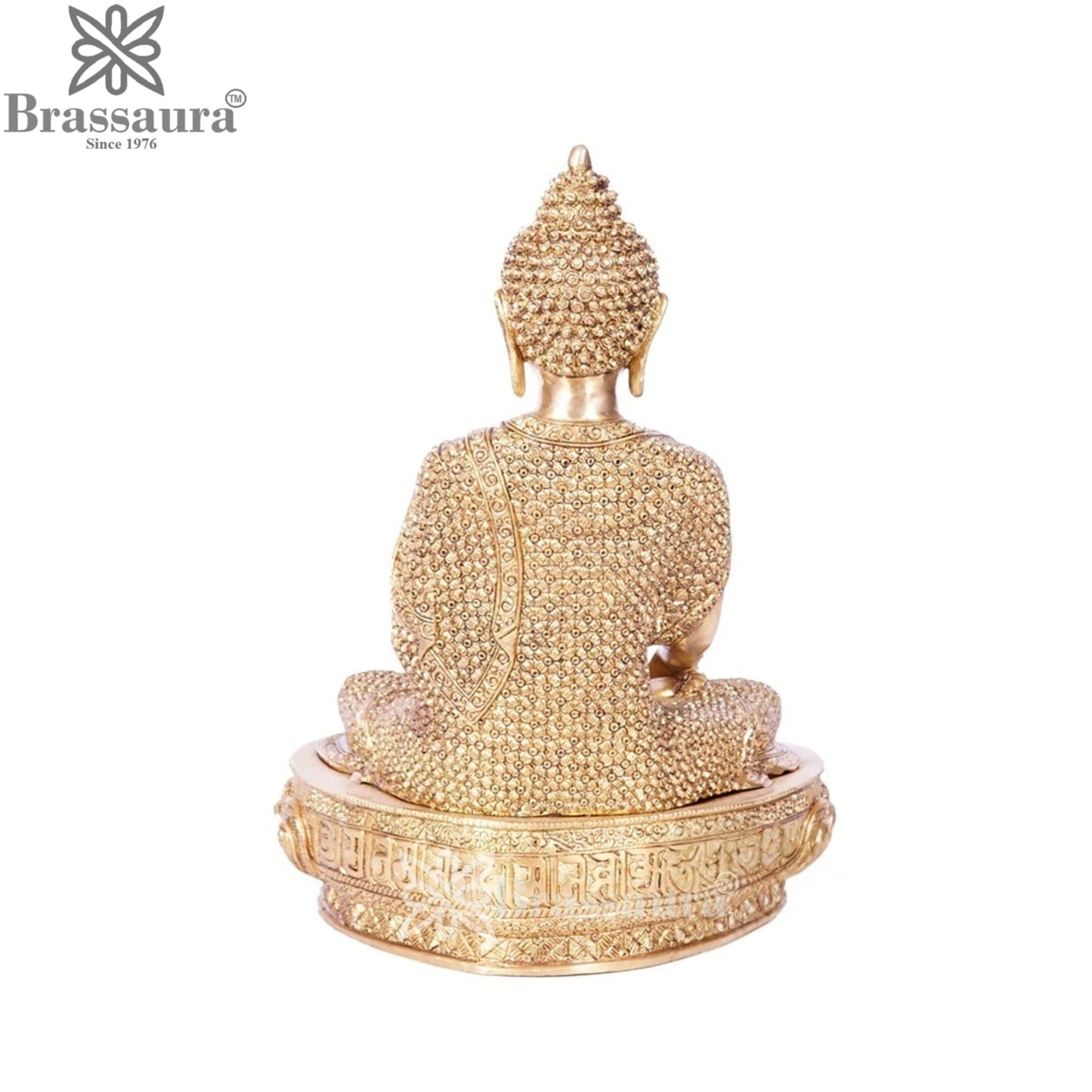 Brass Bhumisprasa Antique Buddha Weight 10.5 kg & Height 17 Inch