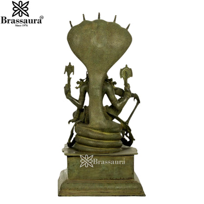 Brass Vishnu Statue Weight 37 Kg And Height 28 Inch