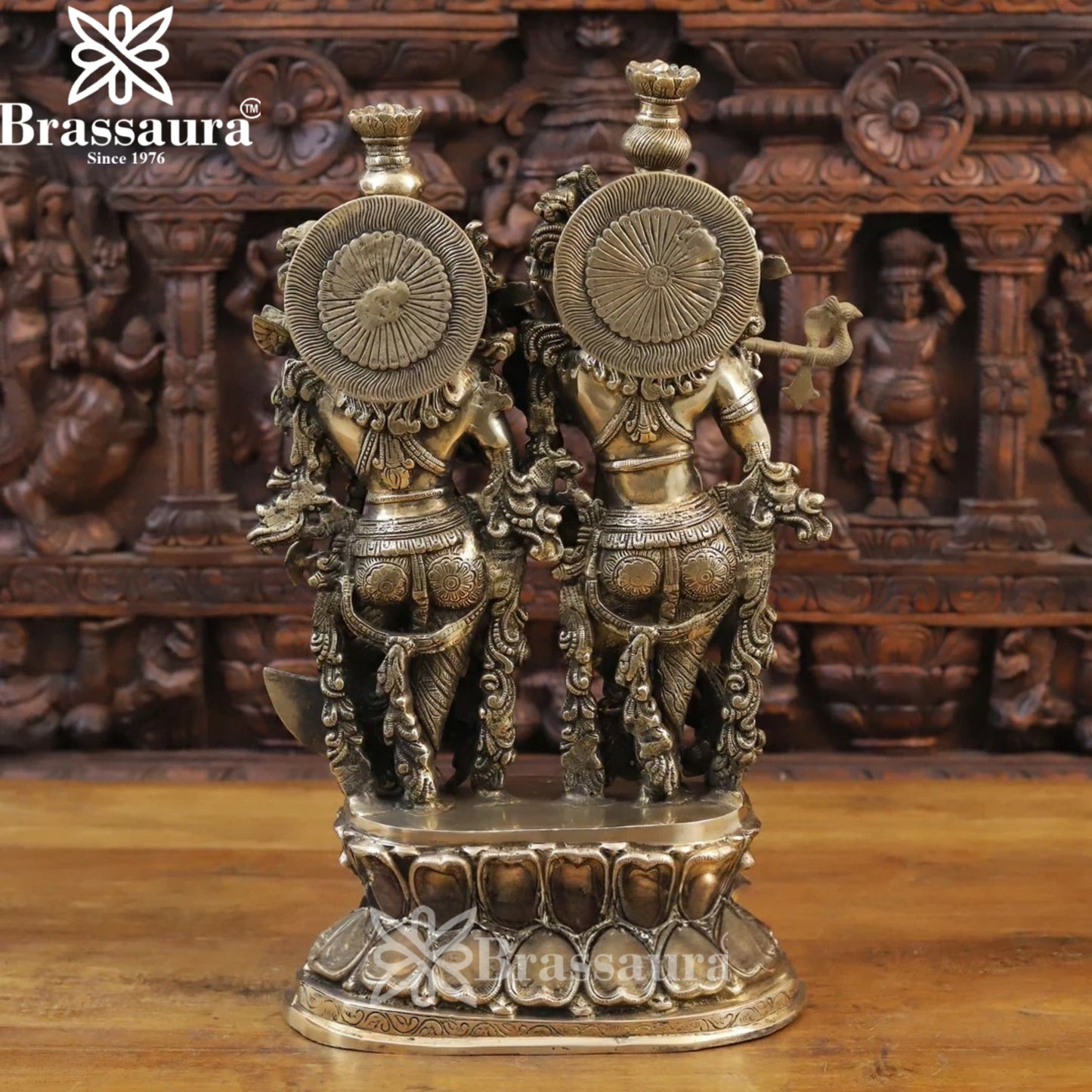 Brass Radha Krishna Murti Weight 18.4 Kg And Height 21 Inch