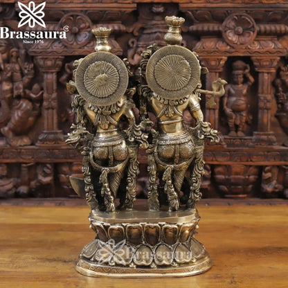 Brass Radha Krishna Murti Weight 18.4 Kg And Height 21 Inch