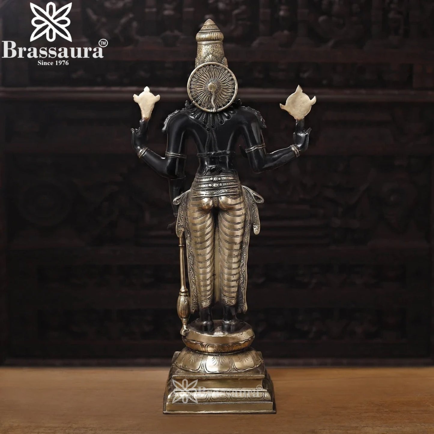 Brass Vishnu Statue Weight 27.03 Kg And Height 37 Inch