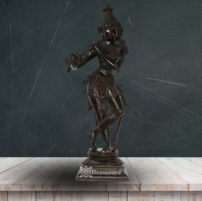 Brass Krishna Murti Weight 20 Kg And Height 35 Inch