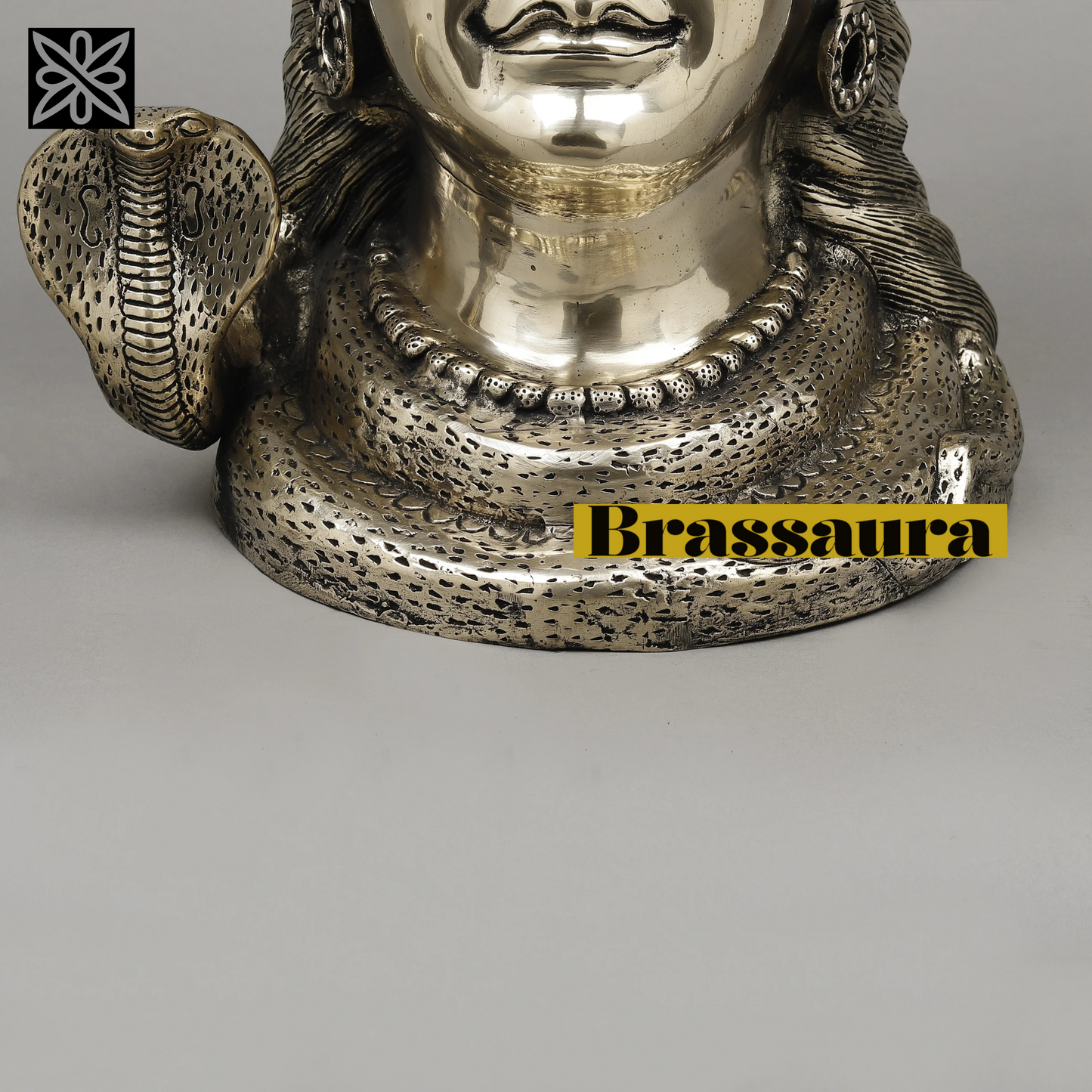 Brassaura™ Pure Brass Lord Shiva Idol – 20 Inch Height, 13.750 Kg Weight – Handcrafted Spiritual Sculpture
