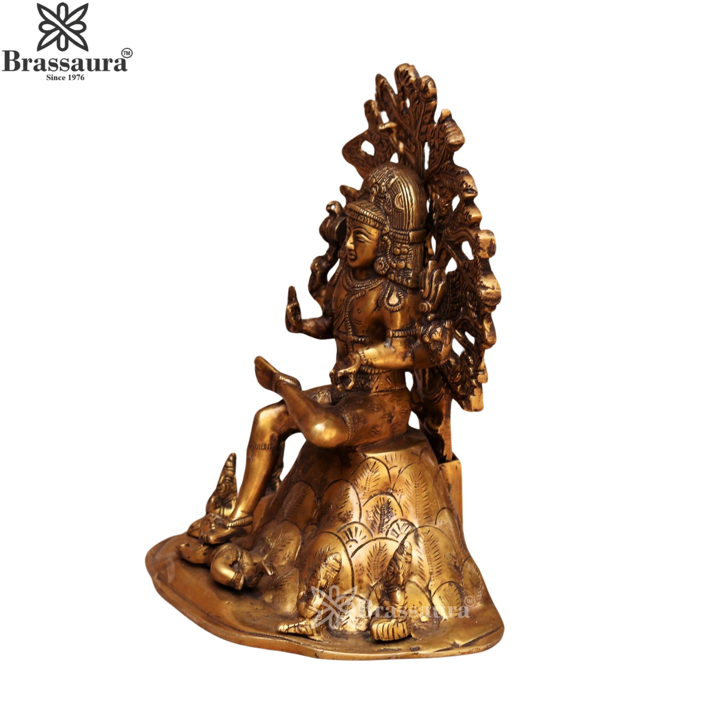 Brassaura™ Spiritual Brass Shiva Murti – Height 11.5 Inches & Weight 5.9 Kgs | Puja Room Accent