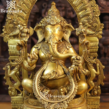 Brass Ring Ganesha Weight 24.42 Kg & Height 24 Inch