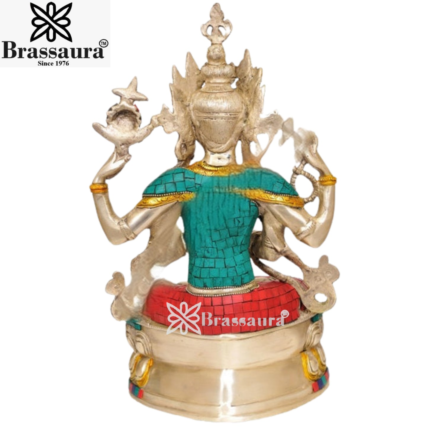 Brass Gem Stone Work Tara Weight 5 Kg & Height 14 Inch