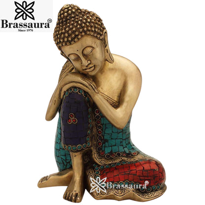 Brass Vintage Buddha Weight 4.3 Kg & Height 11 Inch