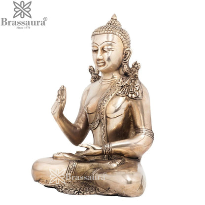 Brass Blessing Royal Golden Buddha Weight 9.5 kg & Height 3.4 Inch