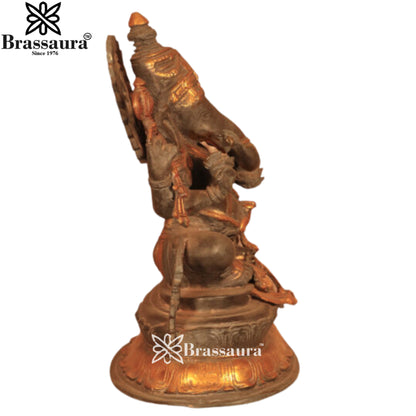 Brass Vintage Ganesha Weight 25.2 Kg & Height 20 Inch