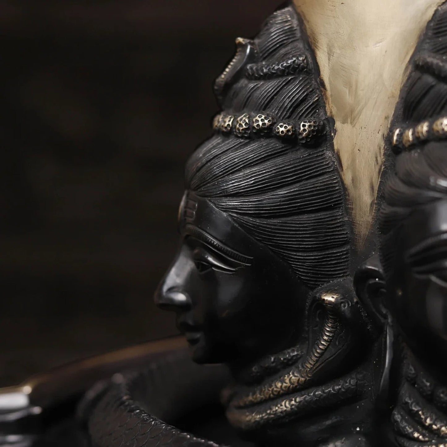 Brass Big Black Shivling With Naagraaj Statue Weight 31 Kg And Height 25 Inch