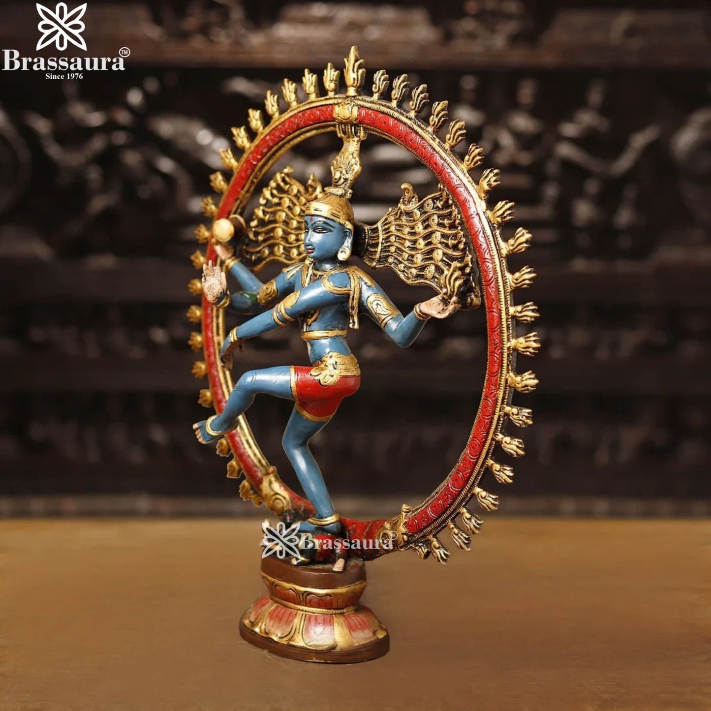 Brass Vintage Dancing Natraj Statue Weight 7.78 Kg And Height 10.5 Inch