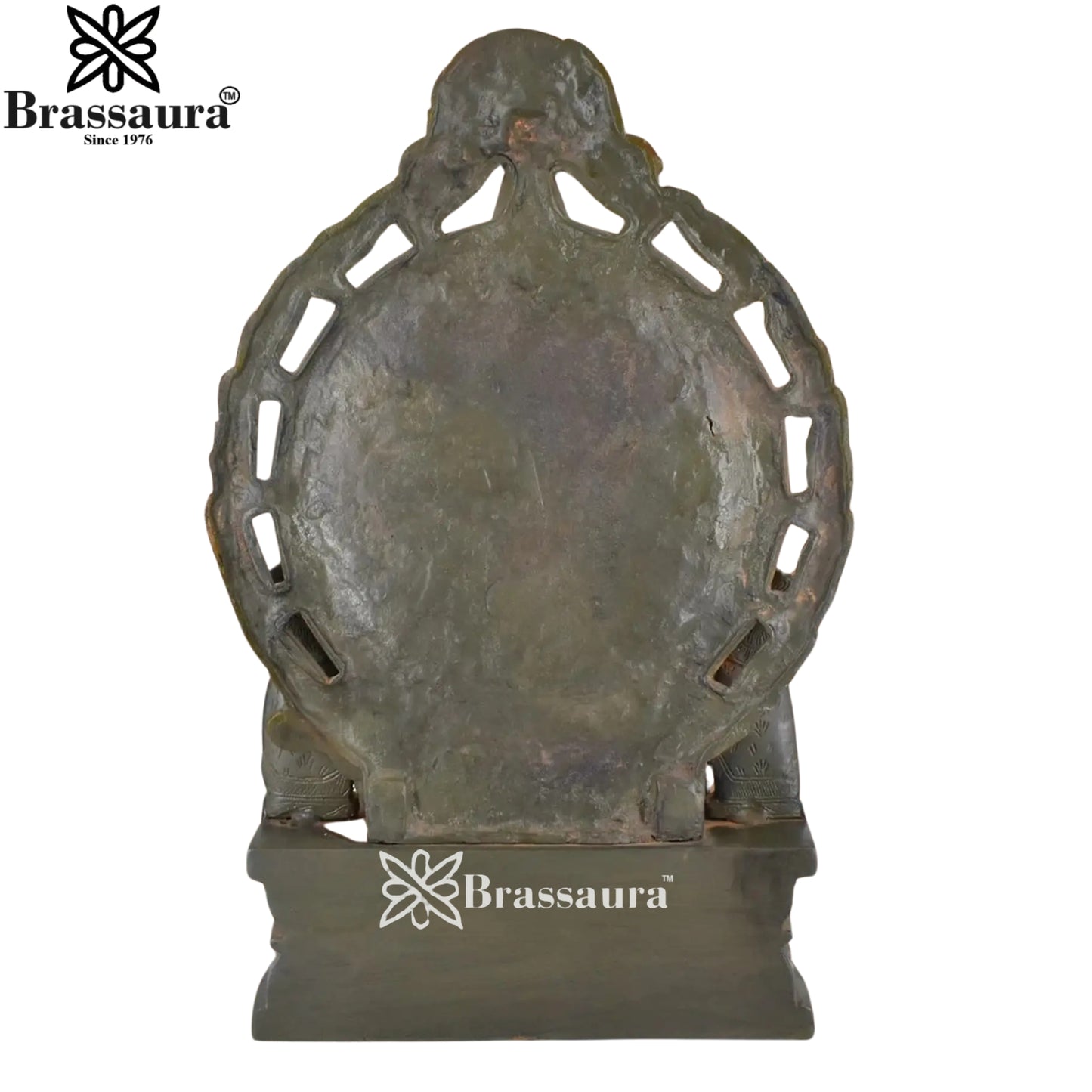 Brass Ring Ganesha Statue Weight 14 Kg & Height 17 Inch