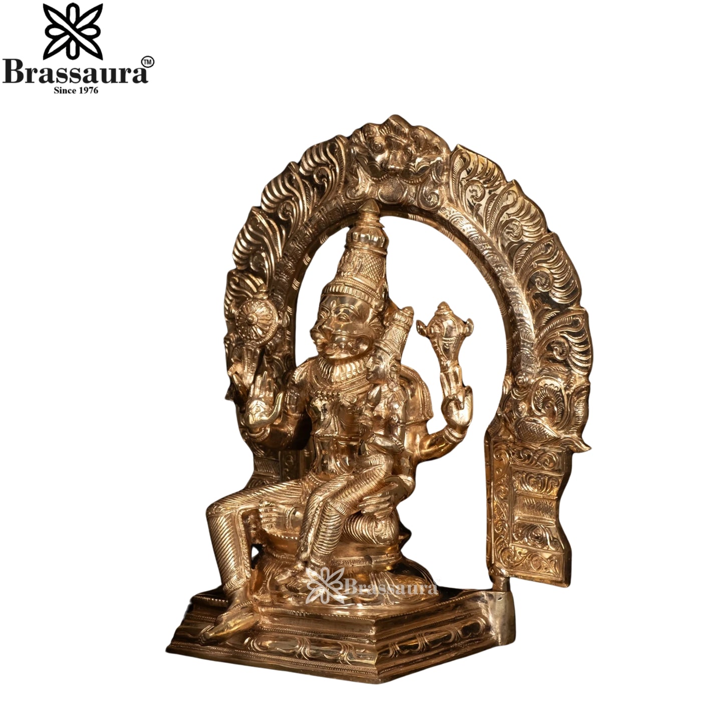 Bronze Narshimha Statue For Home Decor And Gift Items Weight 8.1 Kg And Height 12.5 Inches