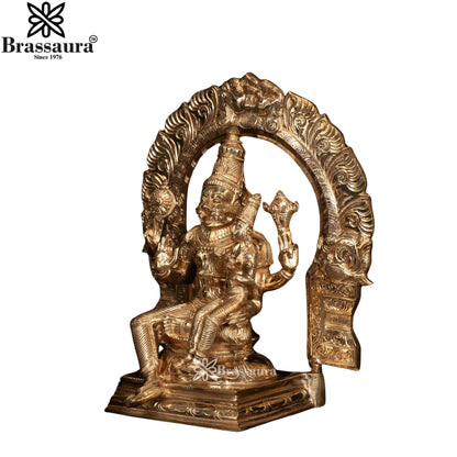 Bronze Narshimha Statue For Home Decor And Gift Items Weight 8.1 Kg And Height 12.5 Inches