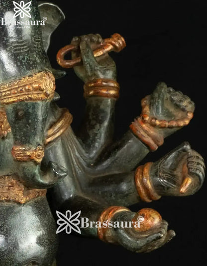 Bronze Ganesha Statue Weight 9.6 Kg And Height 24 Inch