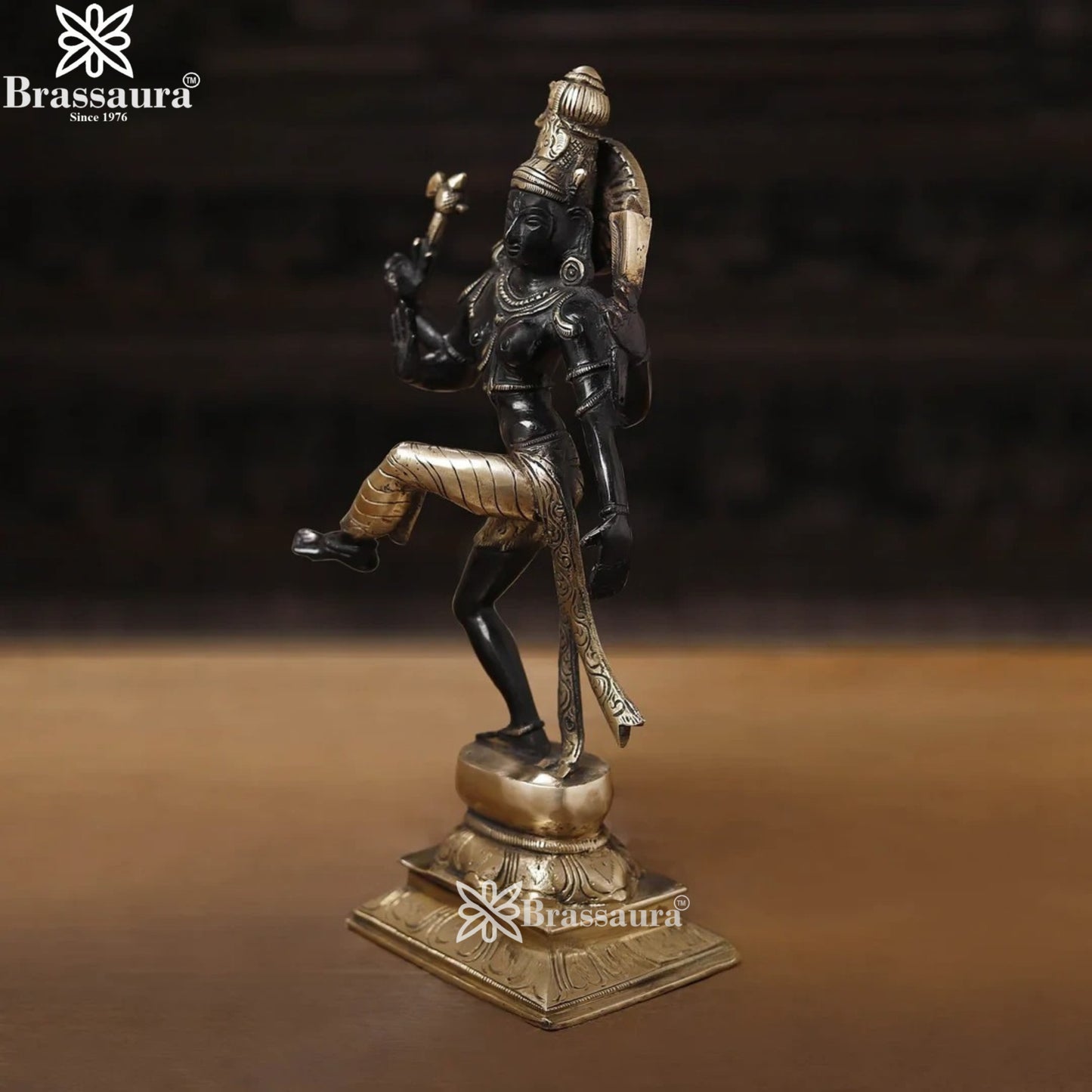 Brass Antique Dancing Natraj Statue Weight 3.12 Kg And Height 12.5 Inch