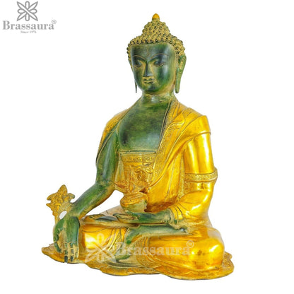 Brass Bhumisprasa Buddha Weight 10 kg & Height 16 Inch
