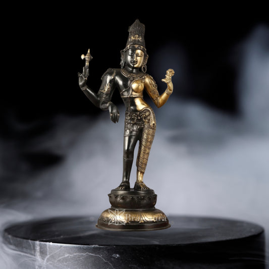 Brass Aardhnareshwar Statue Weight 14 Kg And Height 27 Inch