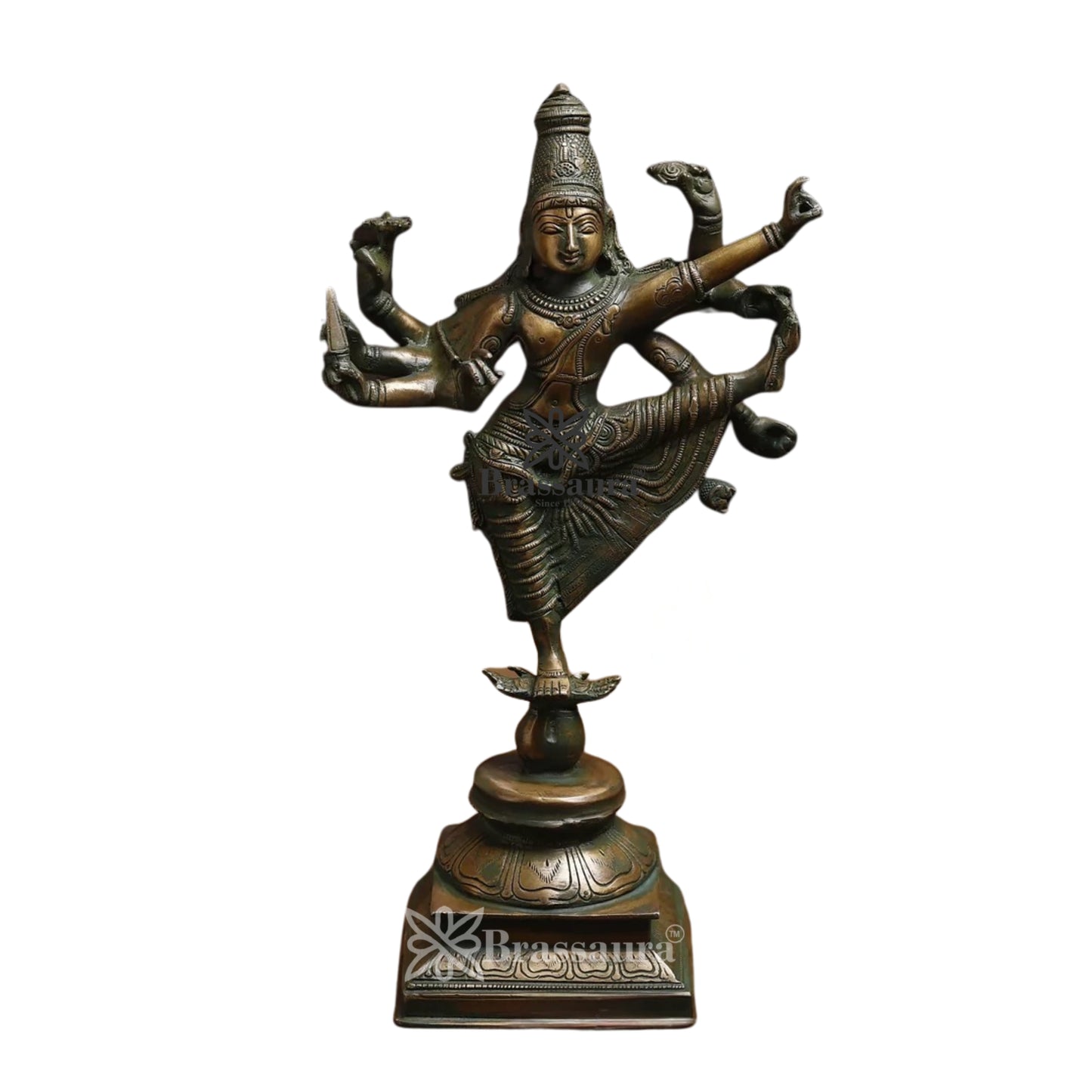 Brass Lord Dancing Shiva Statue Weight 16 Kg And Height 16.5 Inch