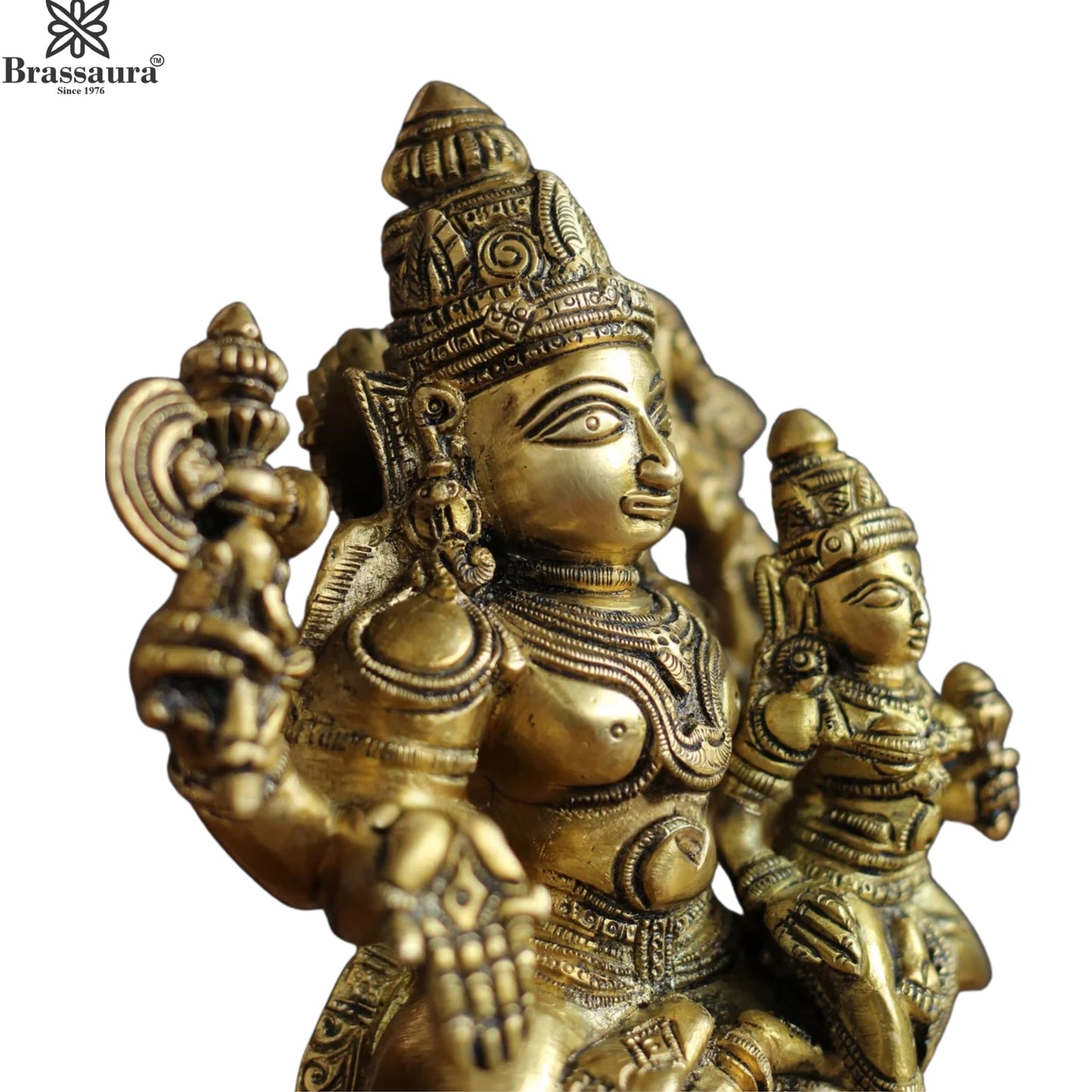 Brass Lord Shiv Family Statue Weight 2 Kg And Height 6.5 Inch