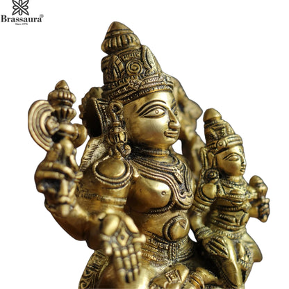 Brass Lord Shiv Family Statue Weight 2 Kg And Height 6.5 Inch