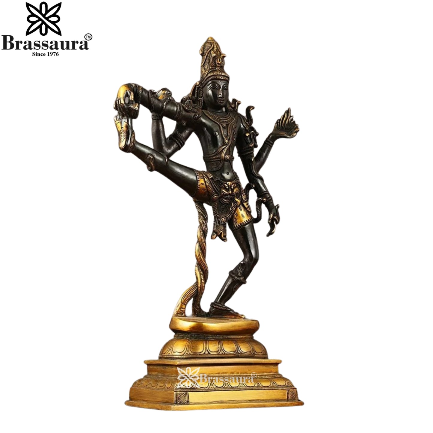 Brass Antique Dancing Natraj Statue Weight 8.5 Kg And Height 17.5 Inch