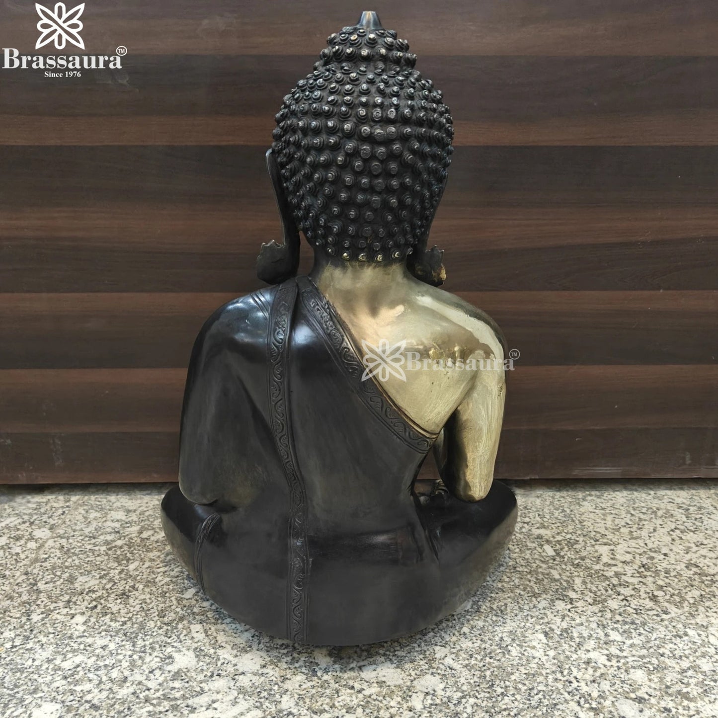 Brass Blessing Buddha Weight 17 kg & Height 20 Inch