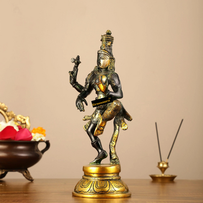 Brass Elegant Aardhnareshwar Idol for Home and Decor | Weight 3.25 Kg Height 12 inch