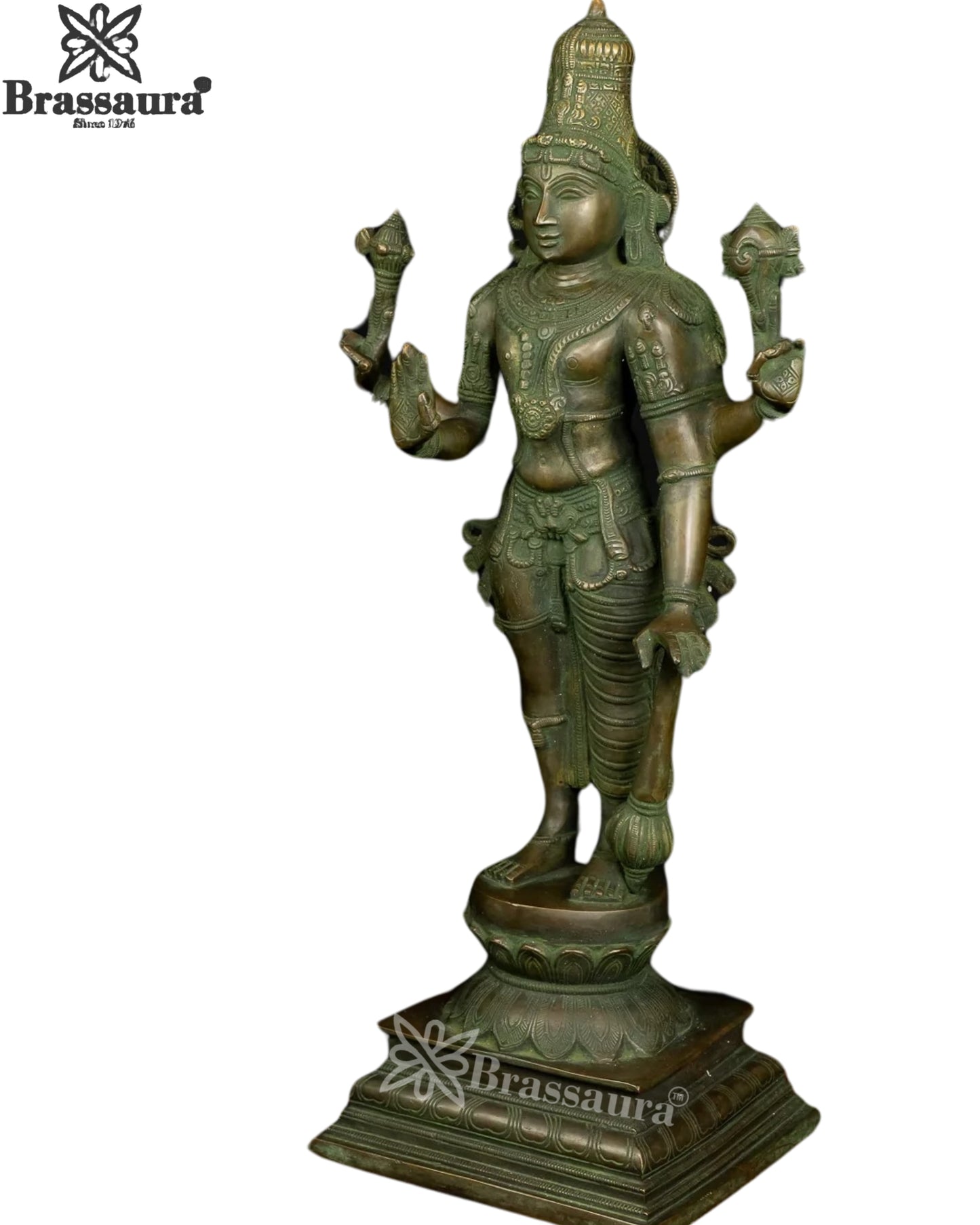 Brass Vishnu Statue Weight 10 Kg And Height 21 Inch