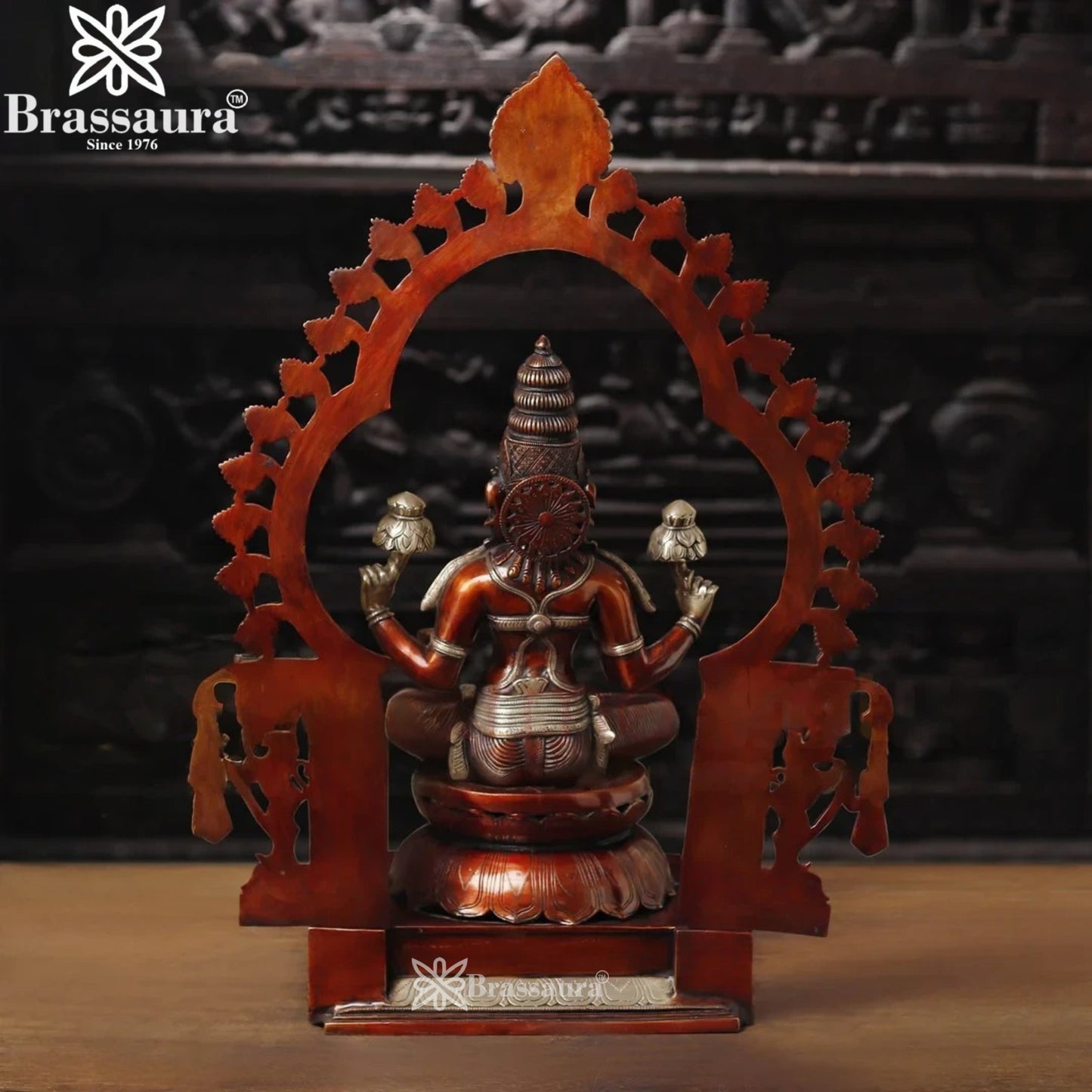 Brass Lakshmi Murti Weight 31.37 Kg And Height 32.5 Inch