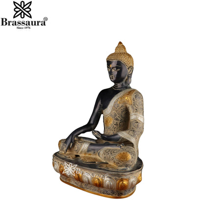 Brass Bhumisprasa Buddha Weight 23 kg & Height 22 Inch