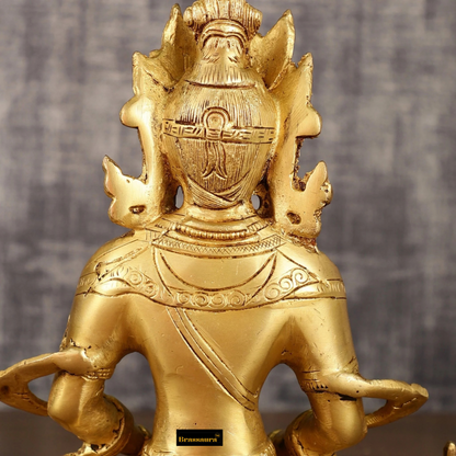 Brassaura™ Pure Brass Buddha in Amitabha Mudra – Height 12 Inches, Weight 3.7 Kgs