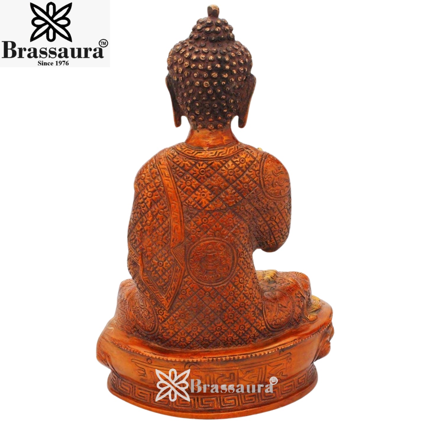 Brass Vintage Buddha Weight 4.3 Kg & Height 12 Inch