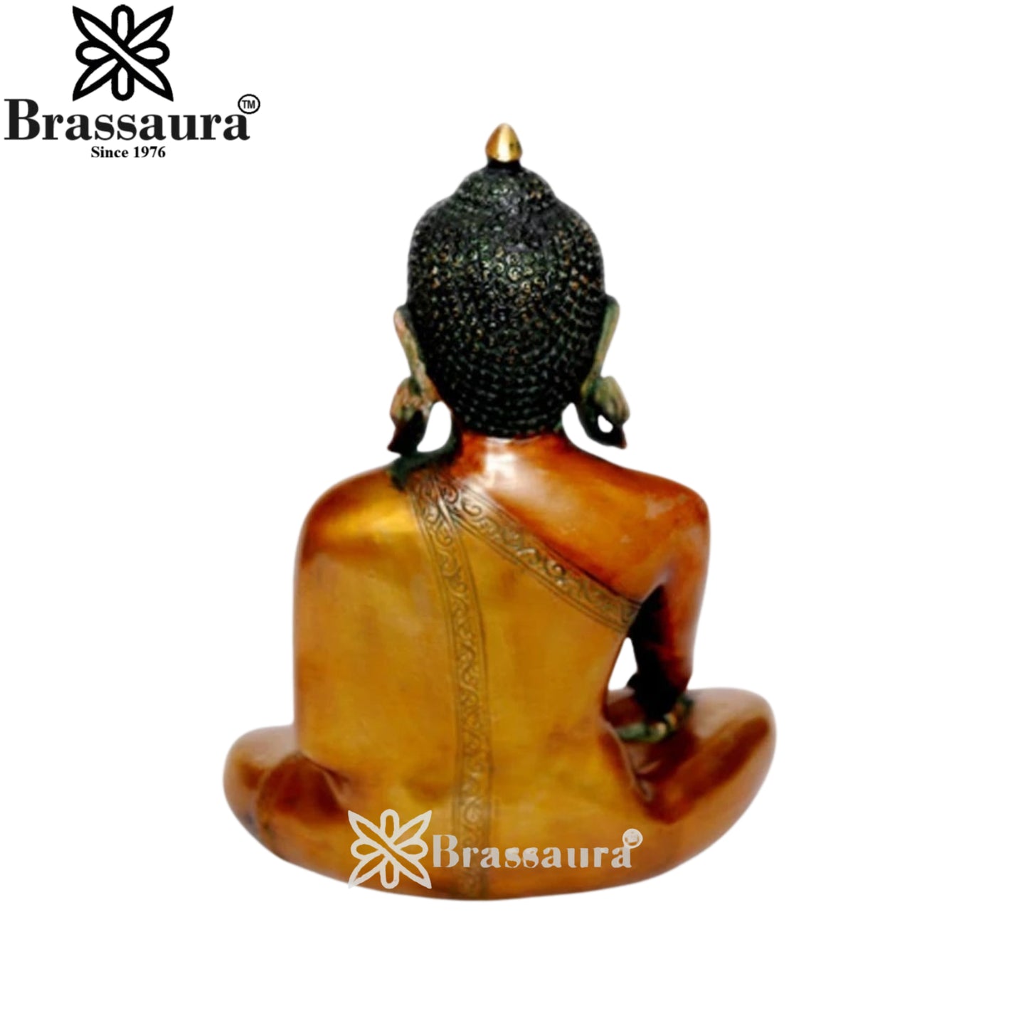 Brass Bhumisprasa Buddha Weight 6 kg & Height 13 Inch