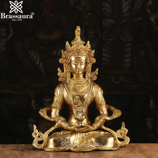 Brass Royal Golden Setting Tara Weight 2.9 kg & Height 10 Inch