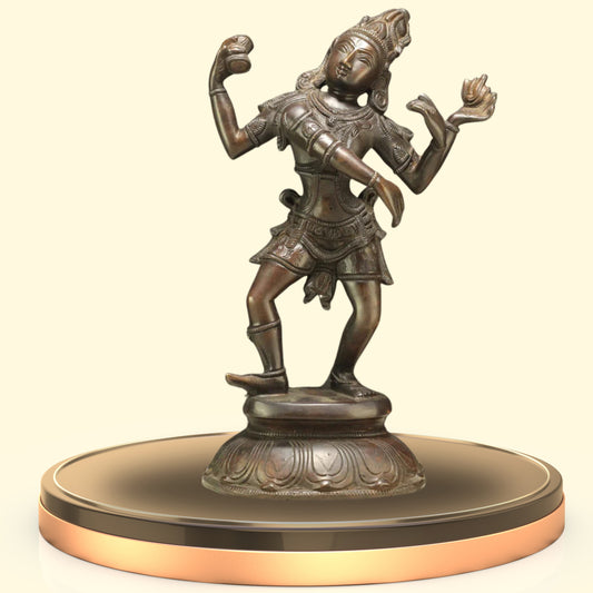Brass Lord Shiva Tandav Statue Weight 3 Kg And Height 11 Inch