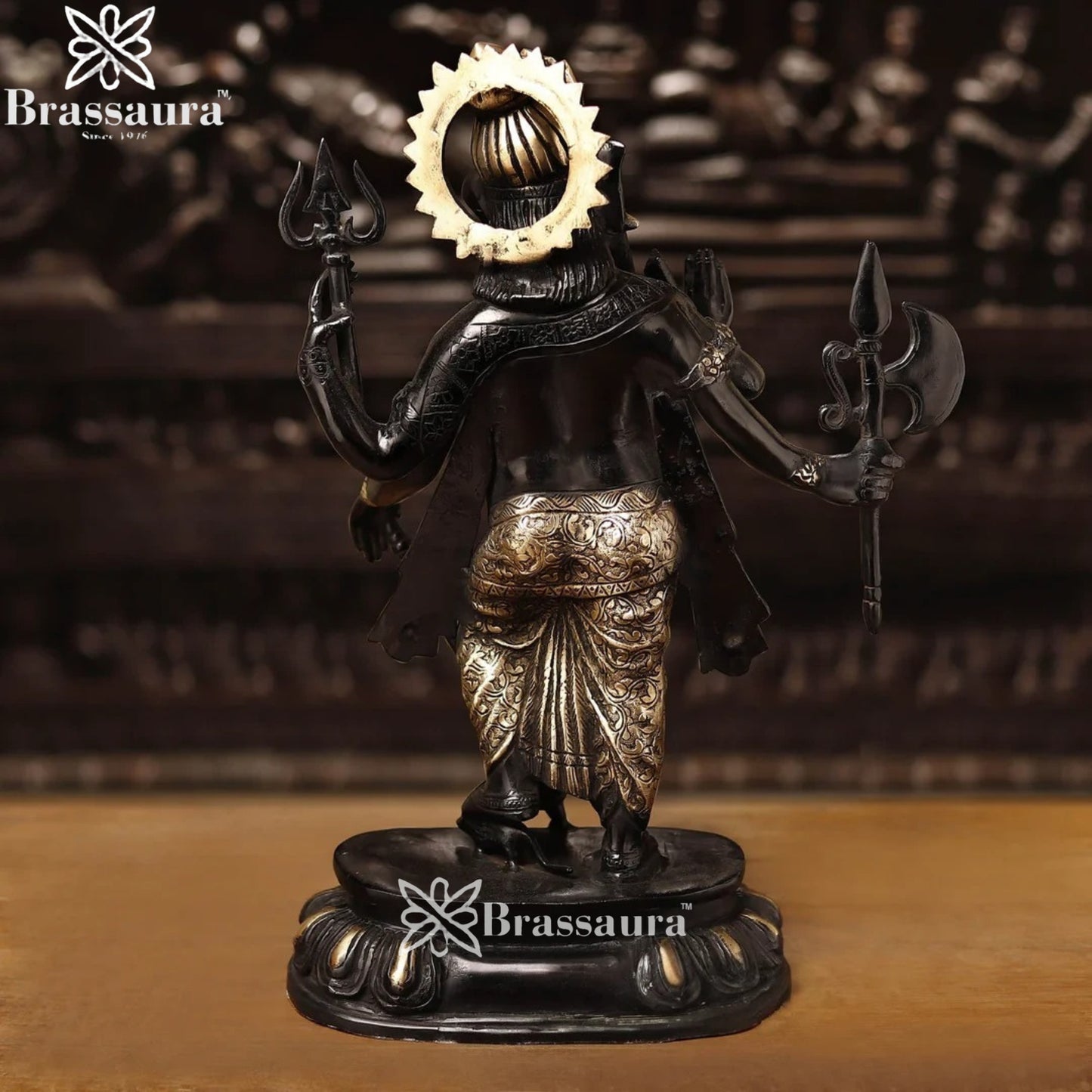 Brass Standing Ganesha Weight 10.2 Kg & Height 19 Inch