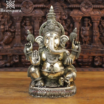Brass Ganesha Weight 22.26 Kg & Height 20 Inch