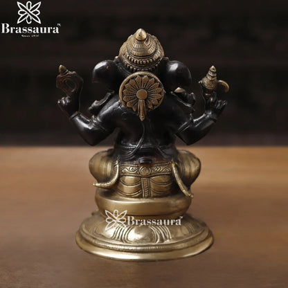Brass Ganesha Weight 4.2 Kg & Height 9.5 Inch