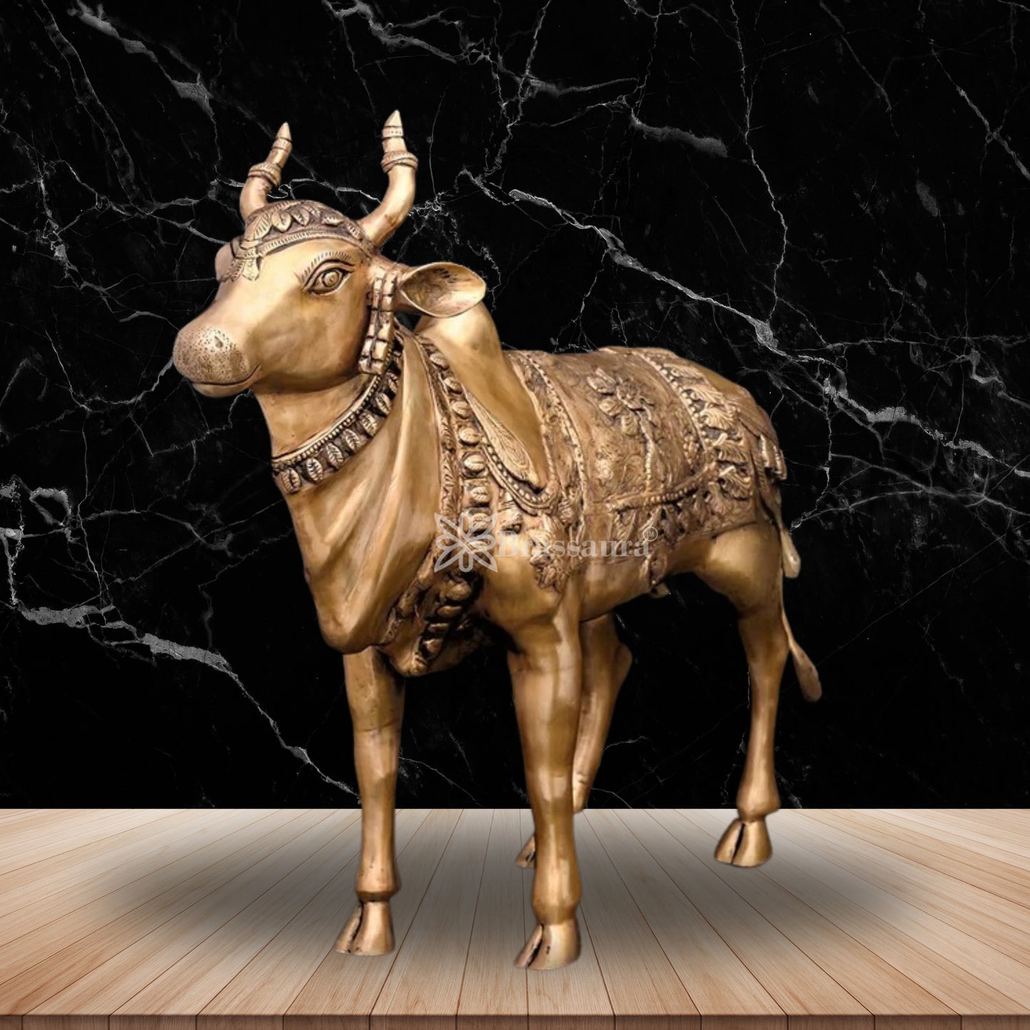 Brass Nandi For Home Décor And Gift Items Weight 33.46 kg Height 27 Inch