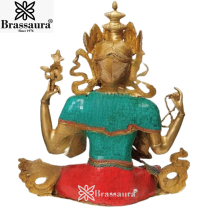 Brass Gem Stone Work Tara Weight 21 Kg & Height 23 Inch