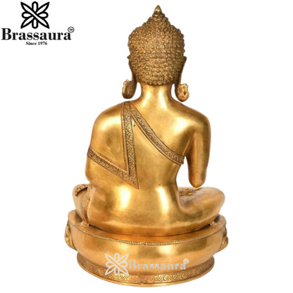 Brass Blessing Buddha Weight 13.5 kg & Height 18 Inch