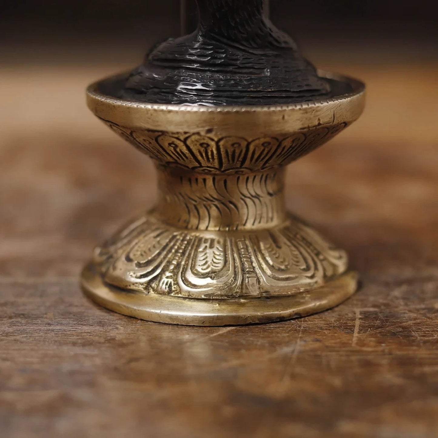 Brass Shivling With Naagraaj Statue Weight 1.23 Kg And Height 6 Inch