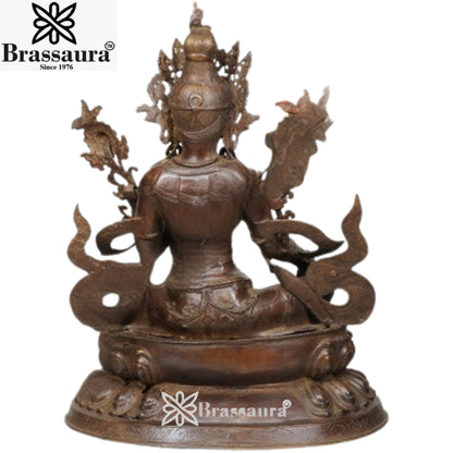 Brass Antique Tara Weight 22 Kg & Height 24.5 Inch