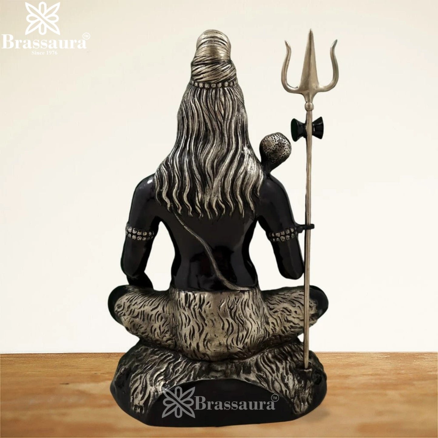 Brassaura™ Compact Brass Lord Shiva Murti – Height 22.5 Inches & Weight 16 Kgs | Devotional Ornament