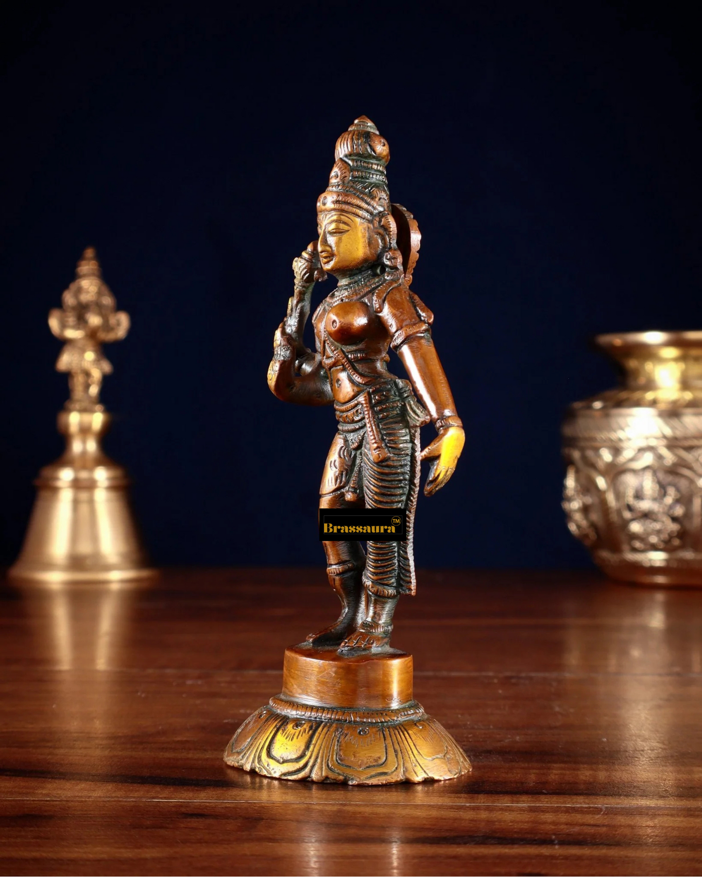 Brass Aardhnareshwar Idol for Home and Decor | Weight .4 Kg Height 6 inch