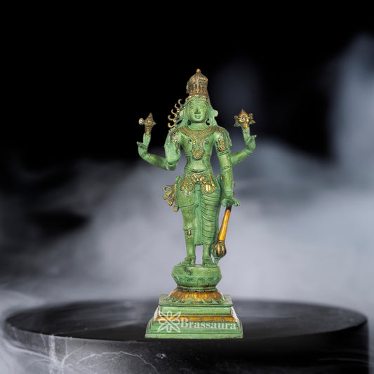 Brass Harihara Vishnu Statue Weight 10 Kg And Height 21.5 Inch