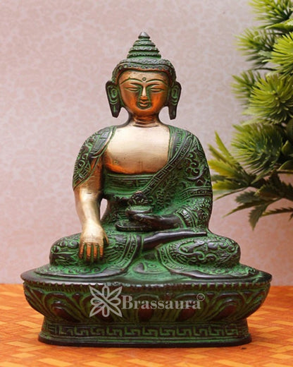 Brass Bhumisprasa Buddha Weight 1 kg & Height 7 Inch